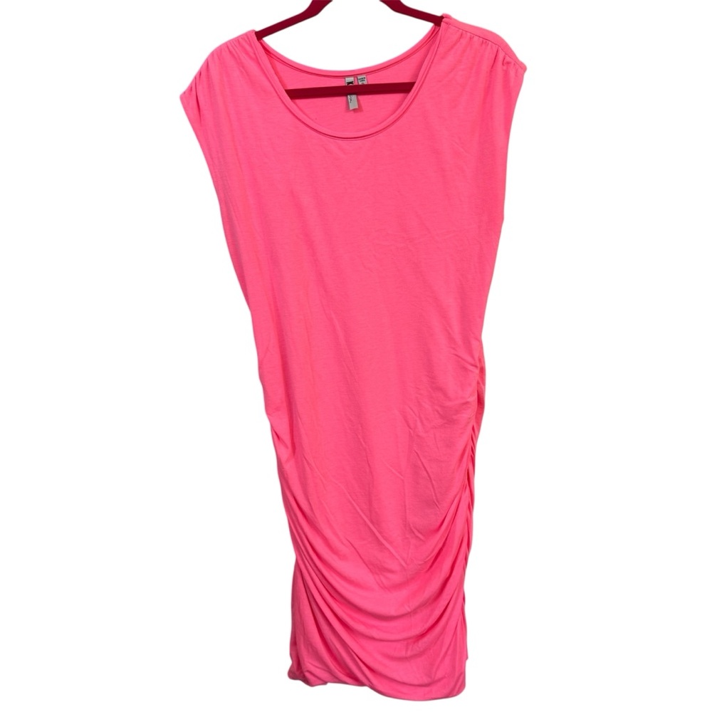KUT from the Kloth Pink Ruched Midi Dress XL Women’s Casual Summer Sleeveless